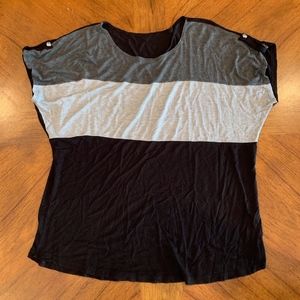 Black and grey striped shirt